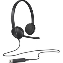 Load image into Gallery viewer, Logitech H340 USB PC Stereo Headset with Noise Cancelling Microphone