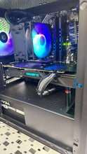 Load image into Gallery viewer, BLACK CUSTOM ANTEC GAMING Refurbished GRADE A Single Desktop PC Set (20-24" Monitor + Keyboard and Mouse Accessories): Intel i5-10400 @ 3.4 Ghz  NVIDIA 1080 8GB RGB BUILD| 16GB Ram| 256GB SSD 1 TB HDD|WIN 11 PRO|Arise Work from Home Ready