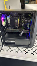 Load image into Gallery viewer, BLACK CUSTOM ANTEC GAMING Refurbished GRADE A Single Desktop PC Set (20-24" Monitor + Keyboard and Mouse Accessories): Intel i5-10400 @ 3.4 Ghz  NVIDIA 1080 8GB RGB BUILD| 16GB Ram| 256GB SSD 1 TB HDD|WIN 11 PRO|Arise Work from Home Ready