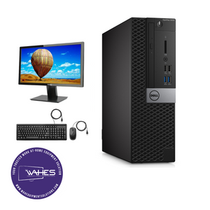 Dell Optiplex 5050 SFF Refurbished GRADE A Single Desktop PC Set (19-24" Monitor + Keyboard and Mouse Accessories): Intel i5-7500 @ 3.4 Ghz| 8GB Ram|128 GB SSD |WIN 10|Arise Work from Home Ready