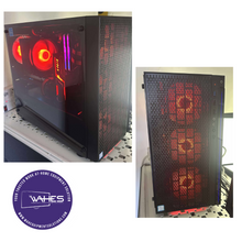 Load image into Gallery viewer, THERMALTAKE CUSTOM PC Refurbished GRADE A Desktop CPU Tower ( Microsoft Office and Accessories):  Intel I9-9900 @ 4.2 Ghz AMD RX 6600 8 GB 16GB SHARED| 32GB Ram| 512 GB SSD 1 TB HDD |WIN 11 PRO|Arise Work from Home Ready