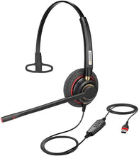 Load image into Gallery viewer, Arama Mono USB Headset with Microphone Noise Cancelling & Audio Controls