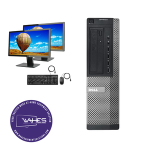 Dell Optiplex 7010 DT Refurbished GRADE B Dual Desktop PC Set (19-24" Monitor + Keyboard and Mouse Accessories): Intel i7-3770 @ 3.4 Ghz|8GB Ram|250GB SSD| Work from Home Ready|School|Office