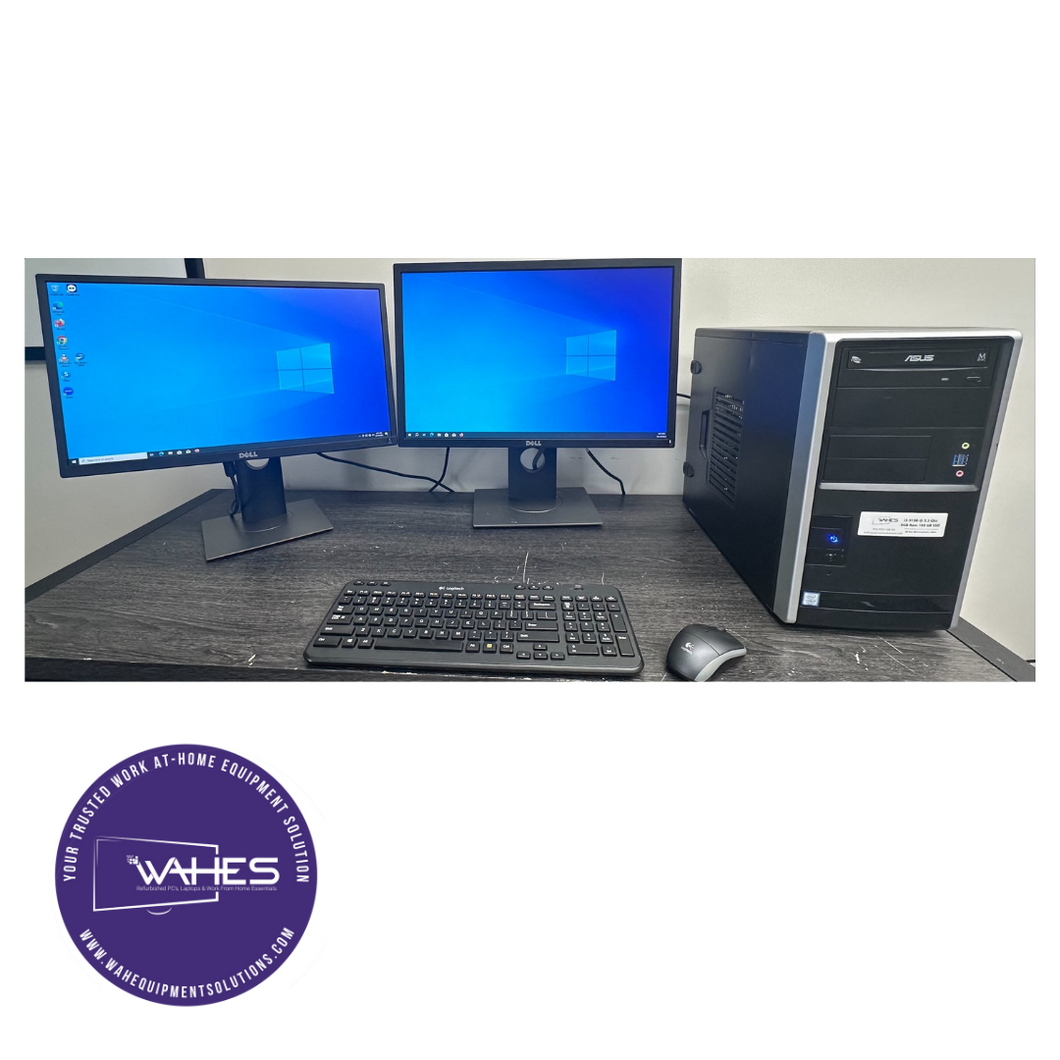 ANTEC CUSTOM CASE DT SLV/BLK Refurbished GRADE B Dual Desktop PC Set (19-24