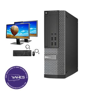 Dell Optiplex 7020 SFF Refurbished GRADE B Dual Desktop PC Set (19-24" Monitor + Keyboard and Mouse Accessories): Intel i5-4590 @ 3.4 Ghz 8GB Ram 500 GB HDD| Work from Home Ready|School|Office
