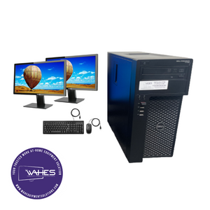 Dell Precision t1700 Refurbished GRADE A Dual Desktop PC Set (19-24" Monitor + Keyboard and Mouse Accessories): Intel i5-4590 @ 3.4 GHz|8GB Ram|500 GB HDD| Call Center Work from Home|School|Office