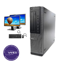 Load image into Gallery viewer, Dell Optiplex 790 DT Refurbished GRADE B Dual Desktop PC Set (19-24&quot; Monitor + Keyboard and Mouse Accessories): Intel i3-3220|4GB Ram|320 GB HDD|Work from Home Ready|School|Office