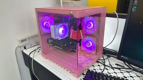 PINK RGB GAMING BUILD Refurbished GRADE A Desktop CPU Tower ( Microsoft Office and Accessories): Intel i5-10400F 6 core 12 thread NVIDIA 1650 4GB RGB BUILD| 16GB Ram| 512GB SSD 2TB HDD|WIN 11 PRO|Arise Work from Home Ready