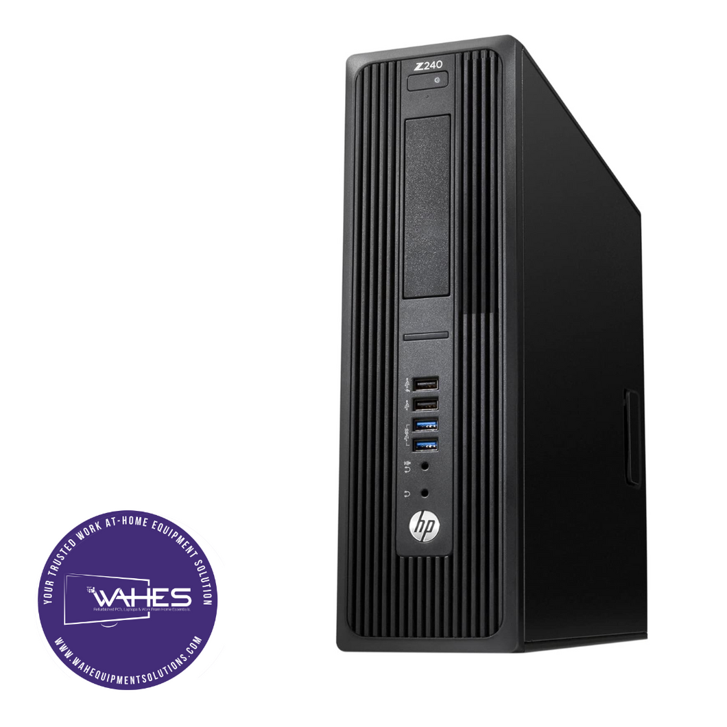 HP Z240 SFF Workstation  Refurbished GRADE A Desktop CPU Tower ( Microsoft Office and Accessories): Intel i7-6700 @ 3.4 Ghz| 8GB Ram| 128 GB SSD|WIN 11|Arise Work from Home Ready