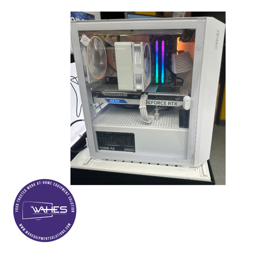 WHITE CUSTOM BUILD  Refurbished GRADE A Desktop CPU Tower ( Microsoft Office and Accessories): Intel I5-12400f 6-Core - NZXT CPU Cooler| 32GB Ram| 500 GB SSD 1 TB HDD|nvidia 4060|WIN 11|Arise Work from Home Ready