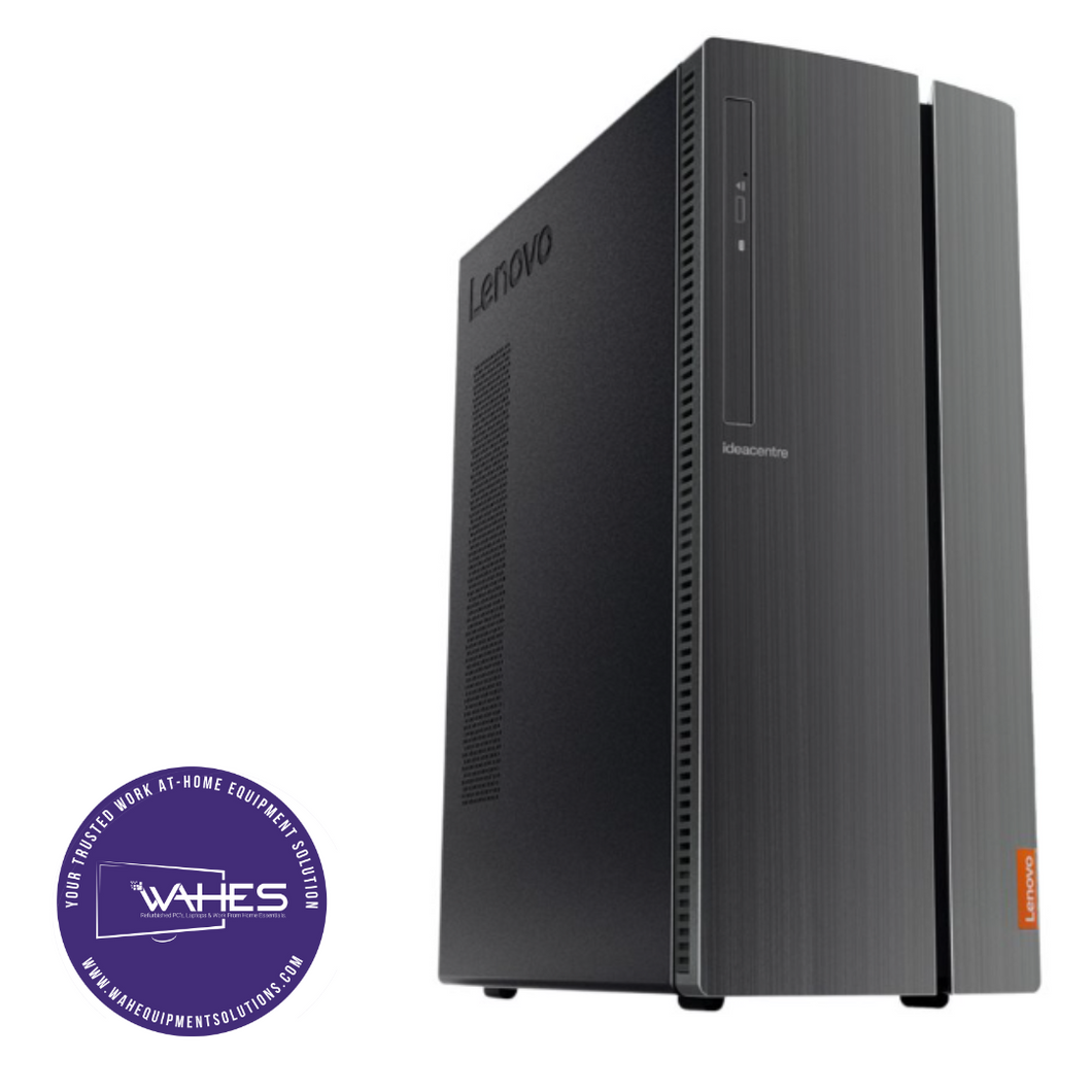 Lenovo Ideacentre 90J0 Refurbished GRADE A  Desktop CPU Tower ( Microsoft Office and Accessories): Ryzen 5-3200 @ 3.4 GHz| 8GB Ram| 128 GB SSD|Arise Work from Home Ready