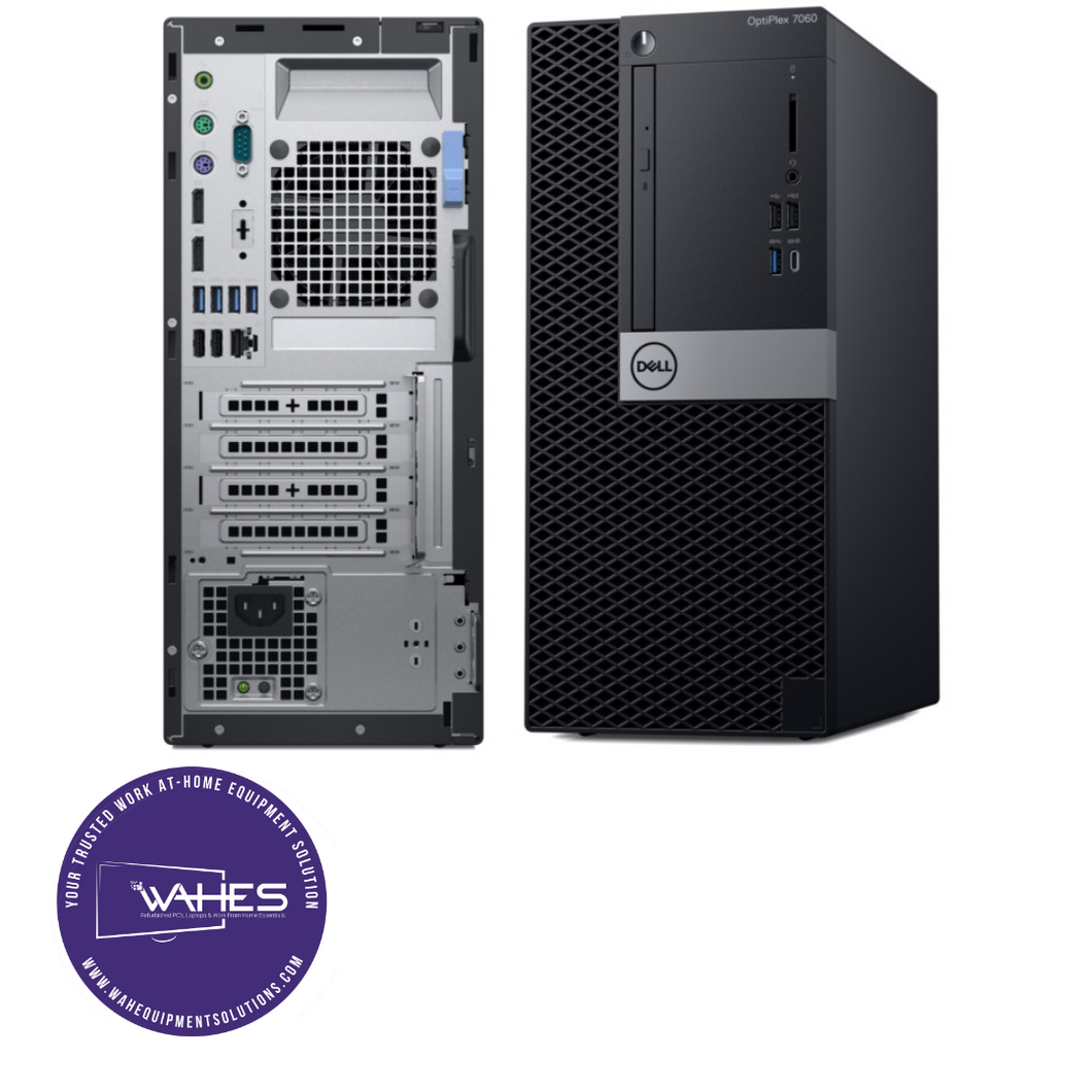 Dell Optiplex 7060 DT Refurbished GRADE B Desktop CPU Tower ( Microsoft Office and Accessories): Intel i5-8500 | 8GB Ram| 128GB SSD|Arise Work from Home Ready