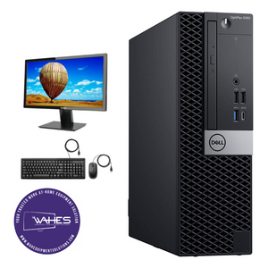 Dell Optiplex 5060 SFF Refurbished GRADE A Single Desktop PC Set (19-24" Monitor + Keyboard and Mouse Accessories): Intel i5-8500 @ 3.4 GHz| 8GB Ram|256 GB SSD|Arise Work from Home Ready
