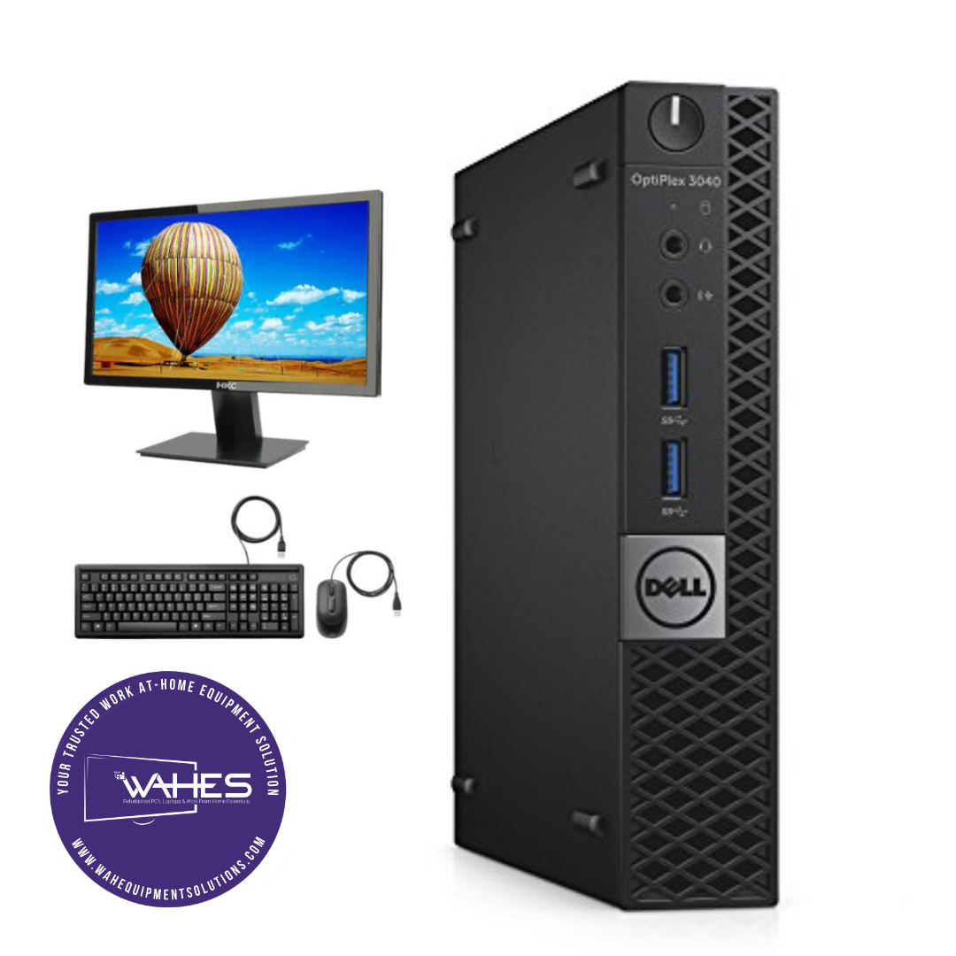 Dell Optiplex 3040 Micro Refurbished GRADE A Single Desktop PC Set (19 –  Work At-Home Equipment Solutions