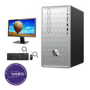 HP 590 DT  Refurbished GRADE A Single Desktop PC Set (19-24" Monitor + Keyboard and Mouse Accessories):Ryzen 3-2200G @ 3.4 Ghz| 8GB Ram| 500 GB M.2 SSD|Arise Work from Home Ready