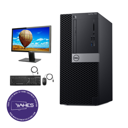 Dell Optiplex 7060 DT Refurbished GRADE B Single Desktop PC Set (20-24