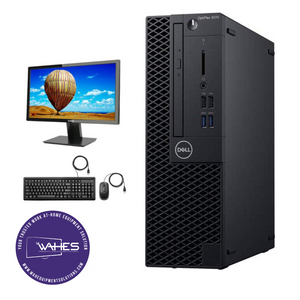 Dell Optiplex 3070 SFF Refurbished GRADE A Single Desktop PC Set (19-24" Monitor + Keyboard and Mouse Accessories):Intel i5-9500 @ 3.4 Ghz | 8GB Ram| 256 GB SSD|Arise Work from Home Ready