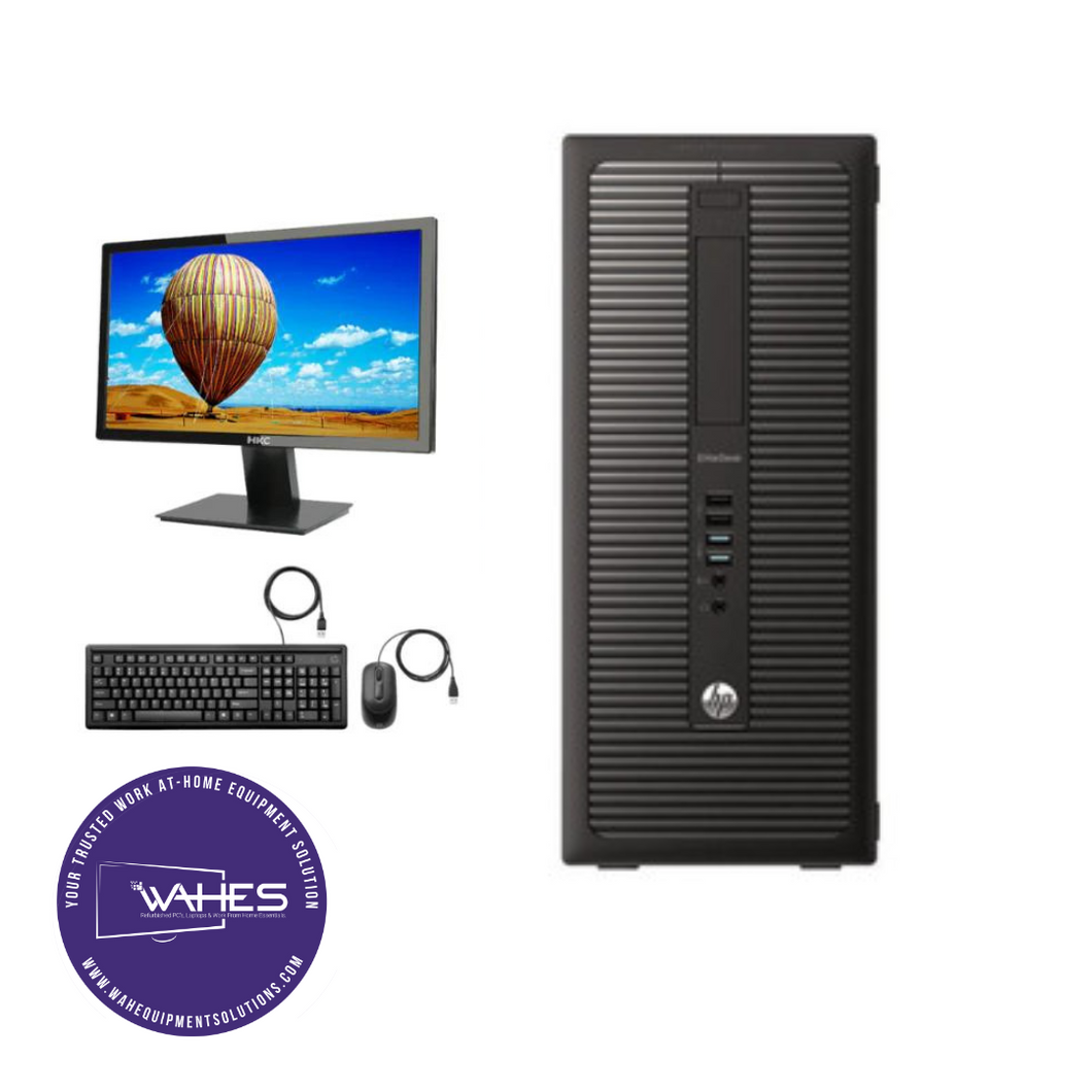 HP Elitedesk 800 G1 DT Refurbished GRADE B Single Desktop PC Set (19-24