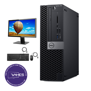 Dell Optiplex 7060 SFF Refurbished GRADE A Single Desktop PC Set (20-24" Monitor + Keyboard and Mouse Accessories): Intel i5-8500 @ 3.4 Ghz| 8GB Ram| 256 GB SSD|Arise Work from Home Ready