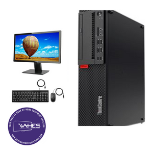 Lenovo M910s SFF Refurbished GRADE A Single Desktop PC Set (19-24" Monitor + Keyboard and Mouse Accessories): Intel i5-7500 @ 3.4 Ghz| 8GB Ram| 500 GB SSD|Arise Work from Home Ready