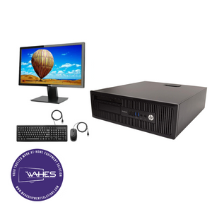 HP Prodesk 600 G1 SFF Refurbished GRADE A Single Desktop PC Set (19-24" Monitor + Keyboard and Mouse Accessories):Intel i5-4570 @ 3.4 GHz| 4GB Ram| 500 GB HDD |Call Center Work from Home|School|Office