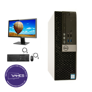 Dell Optiplex 7040 Micro Refurbished GRADE A Single Desktop PC Set (19-24" Monitor + Keyboard and Mouse Accessories): Intel i5-6500T @ 3.4 Ghz| 8GB Ram| 250 GB SSD|Call Center Work from Home|School|Office