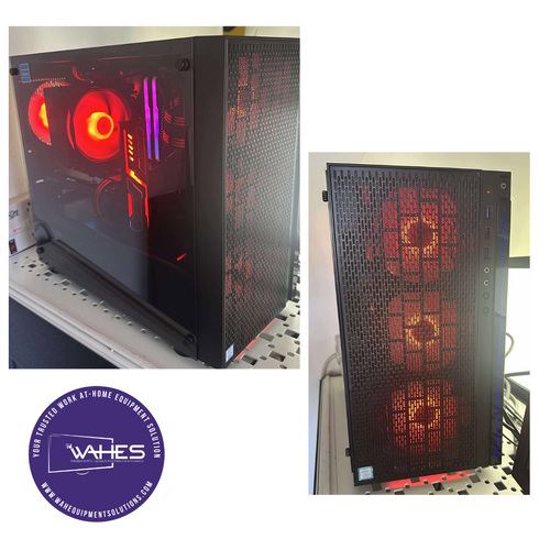 THERMALTAKE CUSTOM PC Refurbished GRADE A Desktop CPU Tower ( Microsoft Office and Accessories):  Intel I9-9900 @ 4.2 Ghz AMD RX 6600 8 GB 16GB SHARED| 32GB Ram| 512 GB SSD 1 TB HDD |WIN 11 PRO|Arise Work from Home Ready