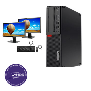 Lenovo M910s SFF Refurbished GRADE A Dual Desktop PC Set (19-24" Monitor + Keyboard and Mouse Accessories):  Intel i5-7500 @ 3.4 Ghz| 8GB Ram| 500 GB SSD|Arise Work from Home Ready