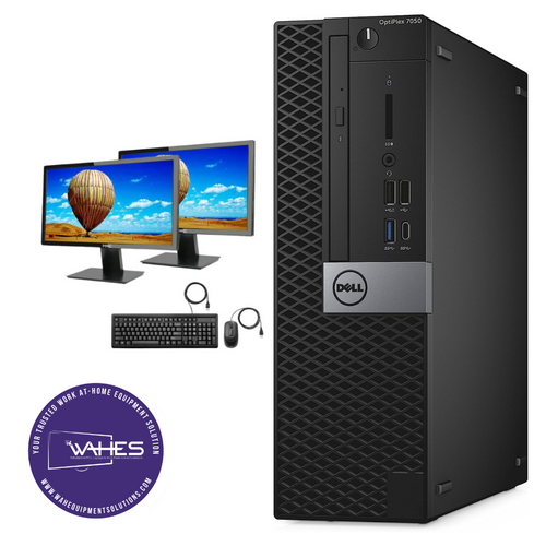 Dell Optiplex 7050 SFF Refurbished GRADE B Dual Desktop PC Set (19-22