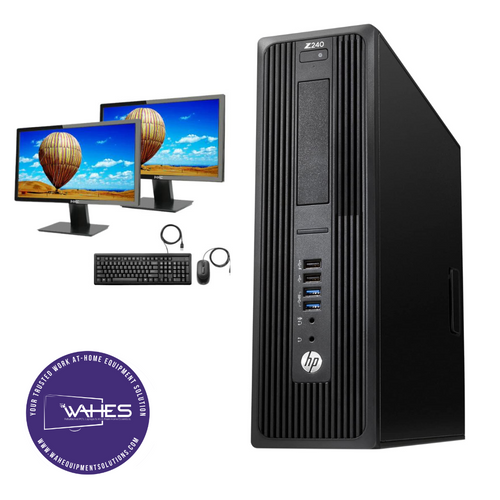 HP Z240 SFF Workstation Refurbished GRADE A Dual Desktop PC Set (20-24