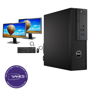 Dell Precision 3420 Refurbished GRADE A Dual Desktop PC Set (20-24" Monitor + Keyboard and Mouse Accessories):Xeons |8gb ram| 128GB SSD|WIN 11 PRO|Call Center Work from Home|School|Office