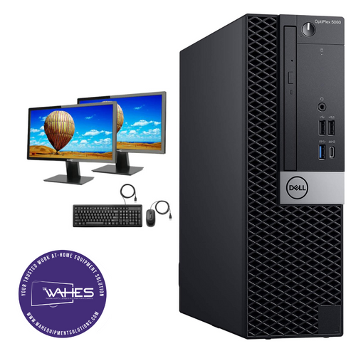 Dell Optiplex 5060 SFF Refurbished GRADE A Dual Desktop PC Set (19-22