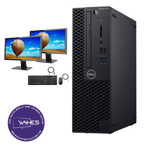 Dell Optiplex 3070 SFF Refurbished GRADE A Dual Desktop PC Set (19-22