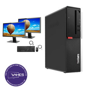 Lenovo M710s Refurbished GRADE B Dual Desktop PC Set (20-24" Monitor + Keyboard and Mouse Accessories): Intel i5-8500 @ 3.4 Ghz| 8GB Ram| 500 GB SSD|WIN 11|Arise Work from Home Ready