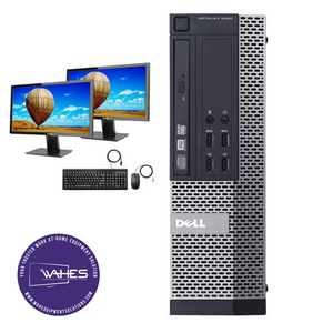Dell Optiplex 9020 DT Refurbished GRADE B Dual Desktop PC Set (19-24" Monitor + Keyboard and Mouse Accessories): Intel i7-4770K @ 3.4 Ghz| 8GB Ram| 320 GB HDD|Call Center Work from Home|School|Office