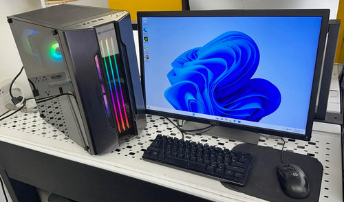 BLACK COUGAR LED STRIP FRONT CUSTOM BUILD Refurbished GRADE A Single Desktop PC Set (20-24