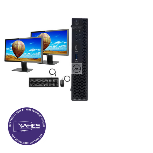 Dell Optiplex 7060 SFF Refurbished GRADE B Dual Desktop PC Set (20-24