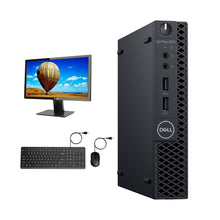 Load image into Gallery viewer, Dell Optiplex 3070 USFF Refurbished (Gr-A) Single Desktop PC Set (20-24" Monitor + Keyboard and Mouse Accessories): Intel i5-9500 @ 2.2 Ghz | 8GB RAM | 128GB SSD | WIN 11 PRO | Arise Work from Home Ready