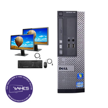 Load image into Gallery viewer, Dell Optiplex 390 SFF Refurbished GRADE B Dual Desktop PC Set (19-24&quot; Monitor + Keyboard and Mouse Accessories): Intel i3-3220 @ 3.2Ghz|4GB Ram|500GB HDD|Work from Home Ready|School|Office