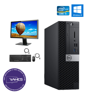 Dell Optiplex 5070 SFF Refurbished GRADE A Single Desktop PC Set (19-24" Monitor + Keyboard and Mouse Accessories):  Intel i5-9500 @ 3.4 Ghz| 8GB Ram| 128 GB SSD|WIN 11|Arise Work from Home Ready