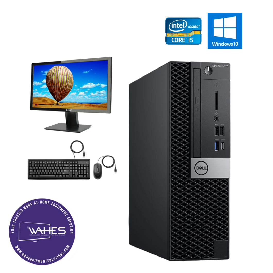 Dell Optiplex 5070 SFF Refurbished GRADE A Single Desktop PC Set (19-24