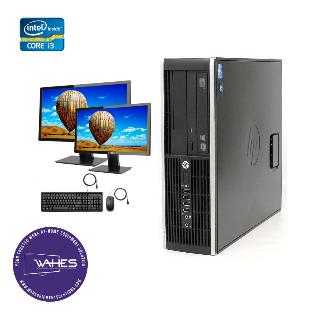 HP Compaq PRO 6200 SFF Refurbished GRADE B Dual Desktop PC Set (19-24