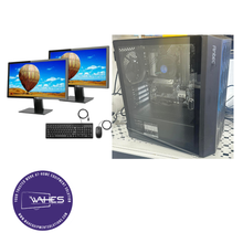 Load image into Gallery viewer, CUSTOM DESKTOP GAMING PC Refurbished GRADE A Dual Desktop PC Set (20-24&quot; Monitor + Keyboard and Mouse Accessories): Intel i5 10TH GEN NO GPU| 8GB Ram| 256 GB SSD |WIN 11 PRO|Arise Work from Home Ready