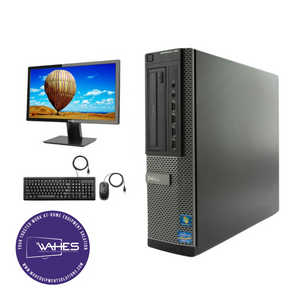 Dell Optiplex 790 SFF Refurbished GRADE B Single Desktop PC Set (19-24" Monitor + Keyboard and Mouse Accessories):  Intel I3-2100|4GB Ram|500GB HDD| Call Center Work from Home|School|Office