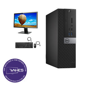 Dell Optiplex 3040 SFF Refurbished GRADE A Single Desktop PC Set (19-24" Monitor + Keyboard and Mouse Accessories): Intel i3-6100 @ 3.4 Ghz|4GB Ram|500 GB HDD|Call Center Work from Home|School|Office