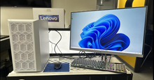 Load image into Gallery viewer, WHITE CUSTOM BUILD Refurbished GRADE A Single Desktop PC Set (20-24&quot; Monitor + Keyboard and Mouse Accessories):  Intel I5-12400f 6-Core - NZXT CPU Cooler| 32GB Ram| 500 GB SSD 1 TB HDD|nvidia 4060|WIN 11|Arise Work from Home Ready