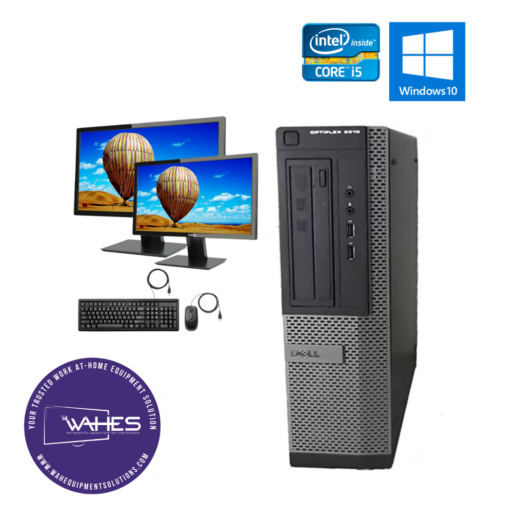 Dell Optiplex 3010 SFF Refurbished GRADE B Dual Desktop PC Set (19-24