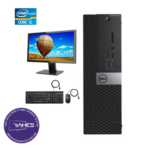 Dell Optiplex 5040 SFF Refurbished GRADE A Single Desktop PC Set (19-24" Monitor + Keyboard and Mouse Accessories): Intel i3|8GB RAM|500GB HDD| Work from Home Ready|School|Office