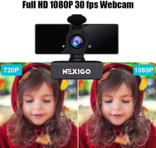 Load image into Gallery viewer, NexiGo N660 HD Webcam with Dual Microphone, Plug and Play