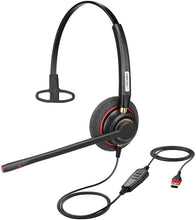 Load image into Gallery viewer, Arama Mono USB Headset with Microphone Noise Cancelling &amp; Audio Controls
